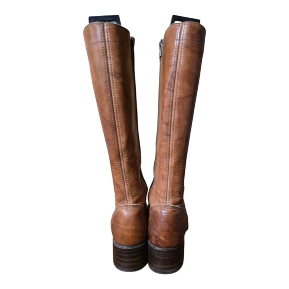 Ladies Vintage Frye Leather Lace-Up Riding Boots - Picture 4 of 9